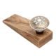 2 Pieces Golden Wheel Pattern Flat Ceramic Wooden Door Stopper